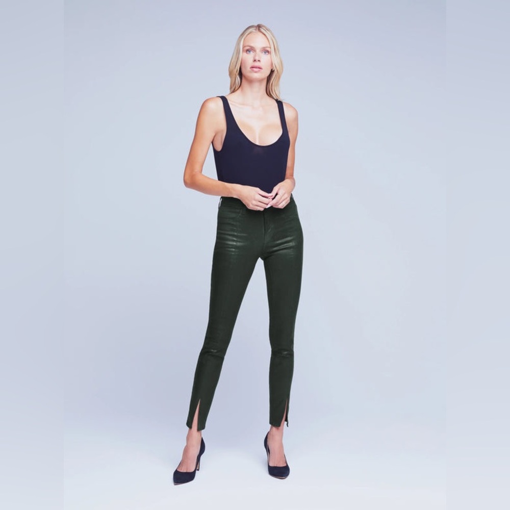 L’AGENCE Jyothi Coated Split Hem Coated Jeans Size 30